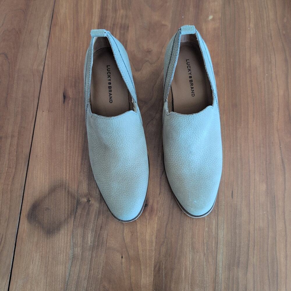 Lucky Brand Women's Light brown Leather Loafer Slip-On Shoes